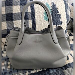 Kate Spade Gray Leather Tote Bag